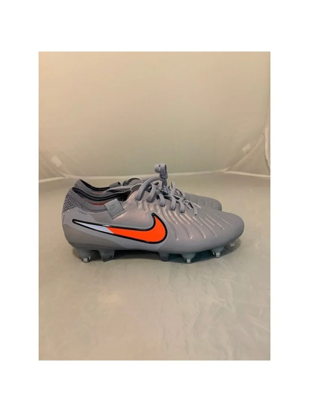Nike Tiempo Legend 10 elite SG Pro AC Soccer cleats size 8 IM0457 400 silver